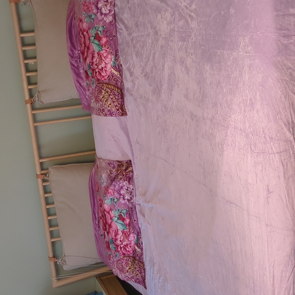 New Lilac Mattress Skirt + Pillowcases